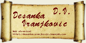 Desanka Vranjković vizit kartica